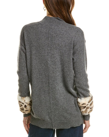 turtleneck wool & cashmere-blend tunic sweater