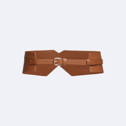 women's chaltén slim leather belt in caramel