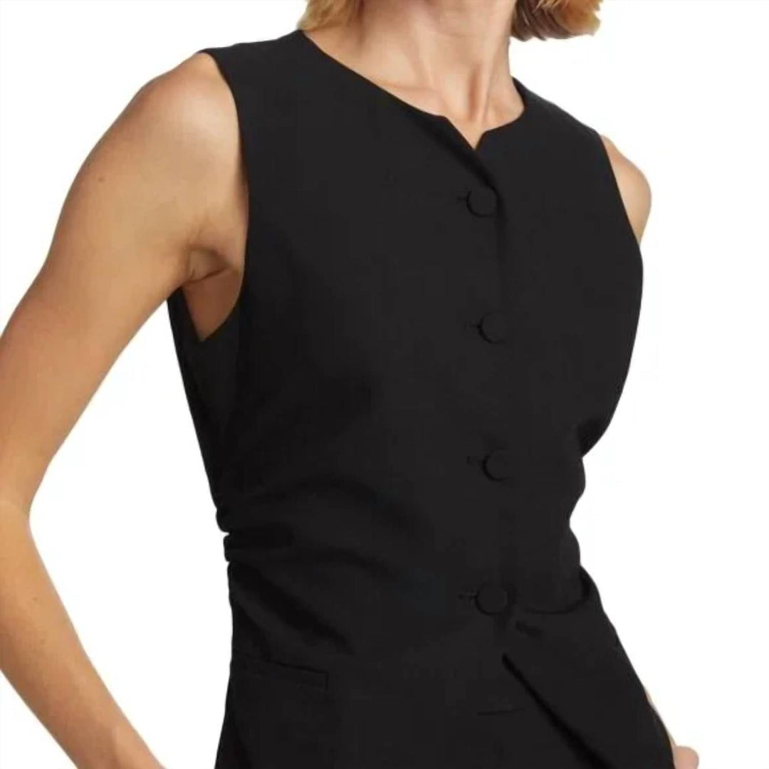 henriette tailored vest in black