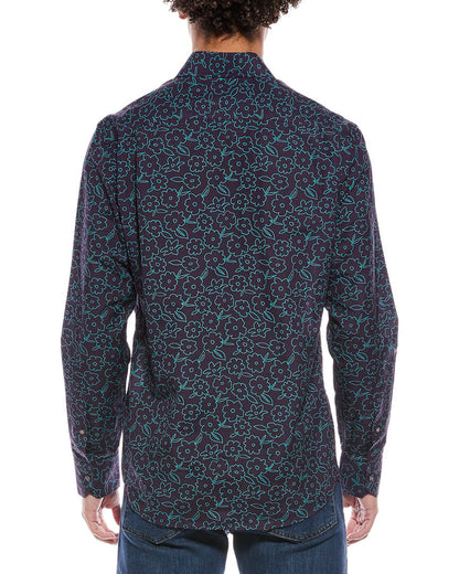 reynolds floral linen-blend shirt