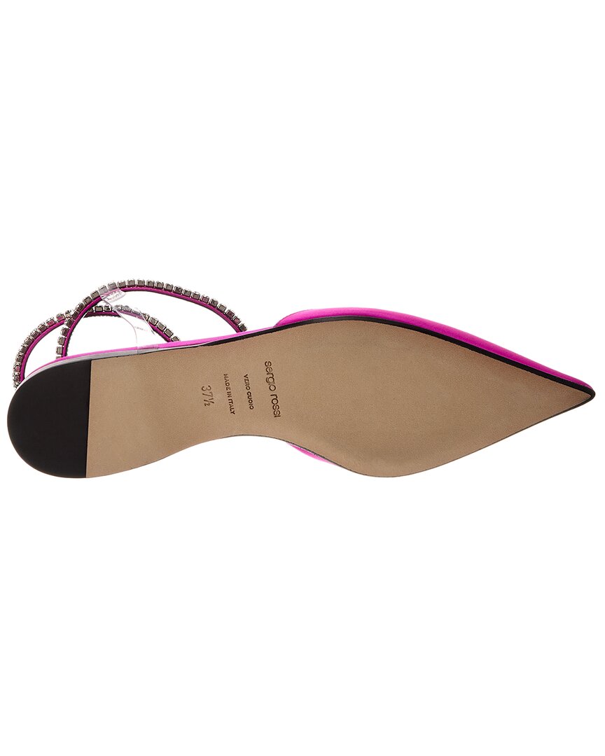ankle strap satin flat