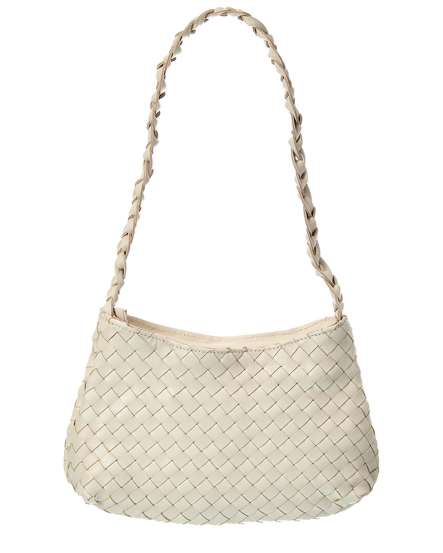 kaia hand-woven leather shoulder bag