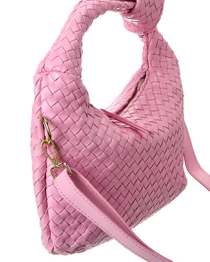 sylvie hand-woven leather shoulder bag