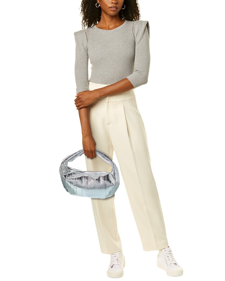 olivia metallic leather hobo bag
