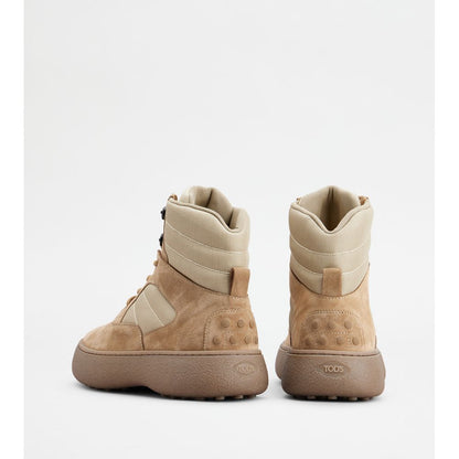 w. g. lace-up ankle boots in suede