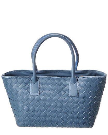 anya hand-woven leather satchel