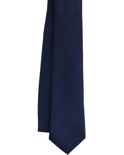 navy tonal ampersan logo tie