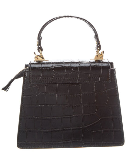adriana leather top handle bag