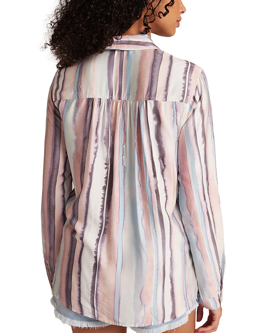 rounded hem button-down shirt