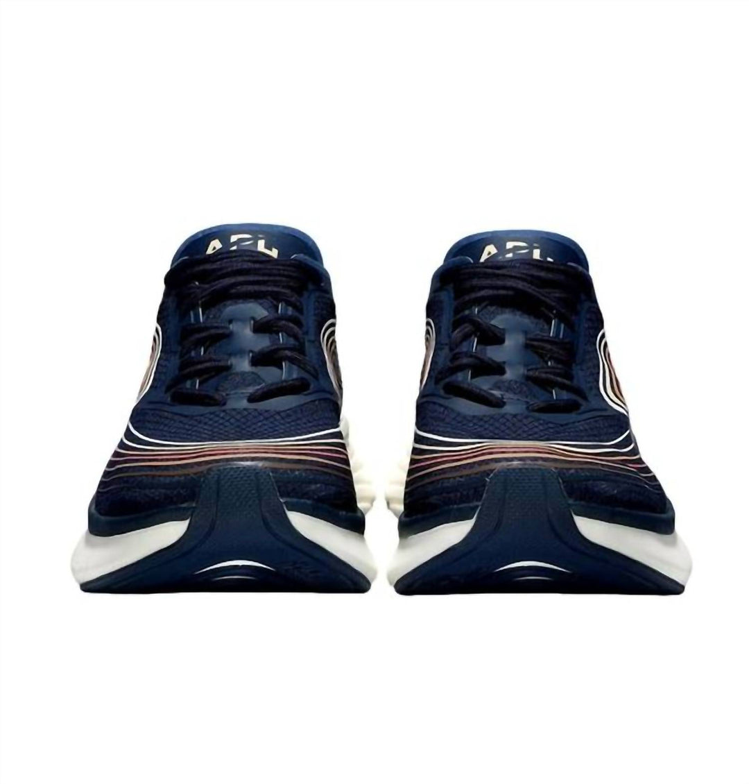 men streamline shoes in midnight/cedar/multi