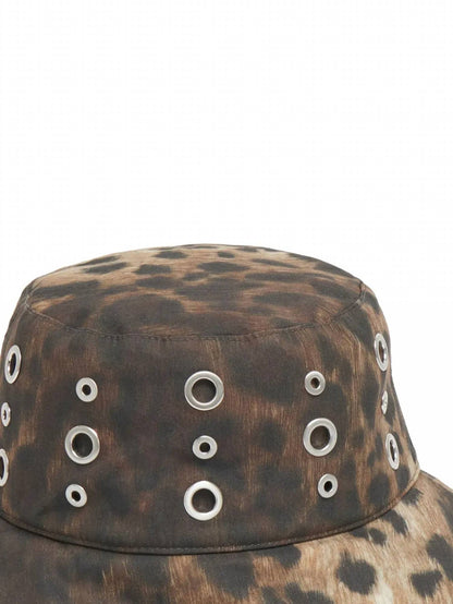 men's slick bucket hat in leopard
