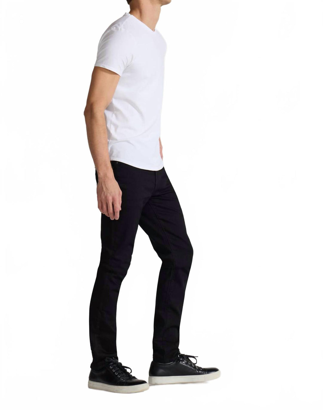 brando parisian luxe slim stretch jeans in noir