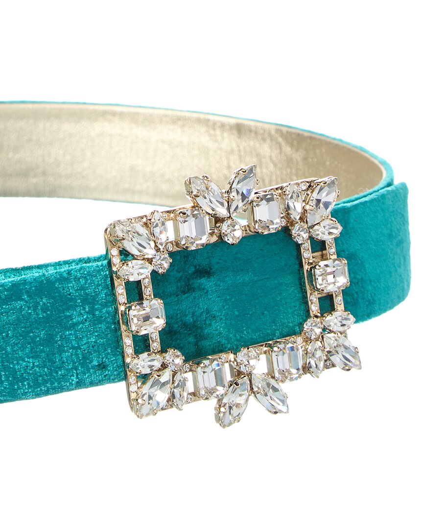 buckle velvet belt