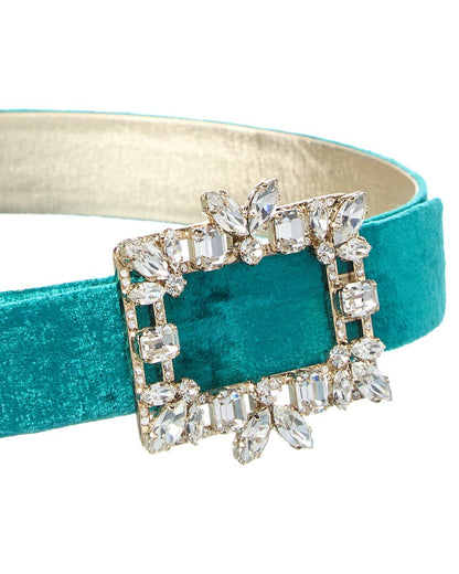 buckle velvet belt