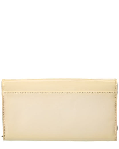mini buckle patent wallet on chain