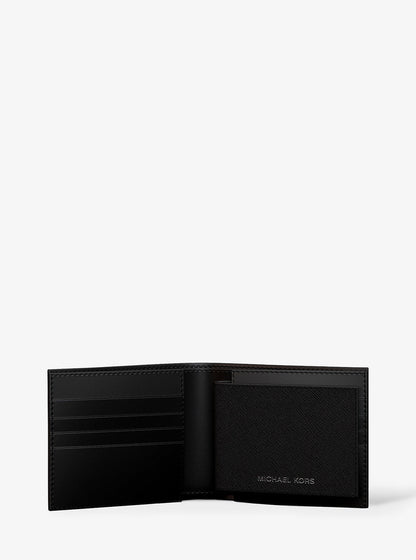 cooper saffiano leather billfold wallet with passcase