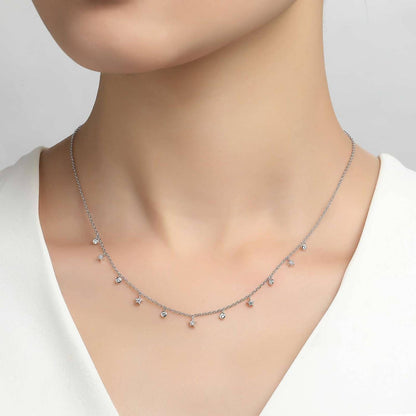 women's starfall necklace in silver