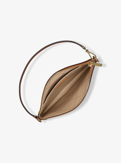 jet set small pebbled leather convertible wristlet