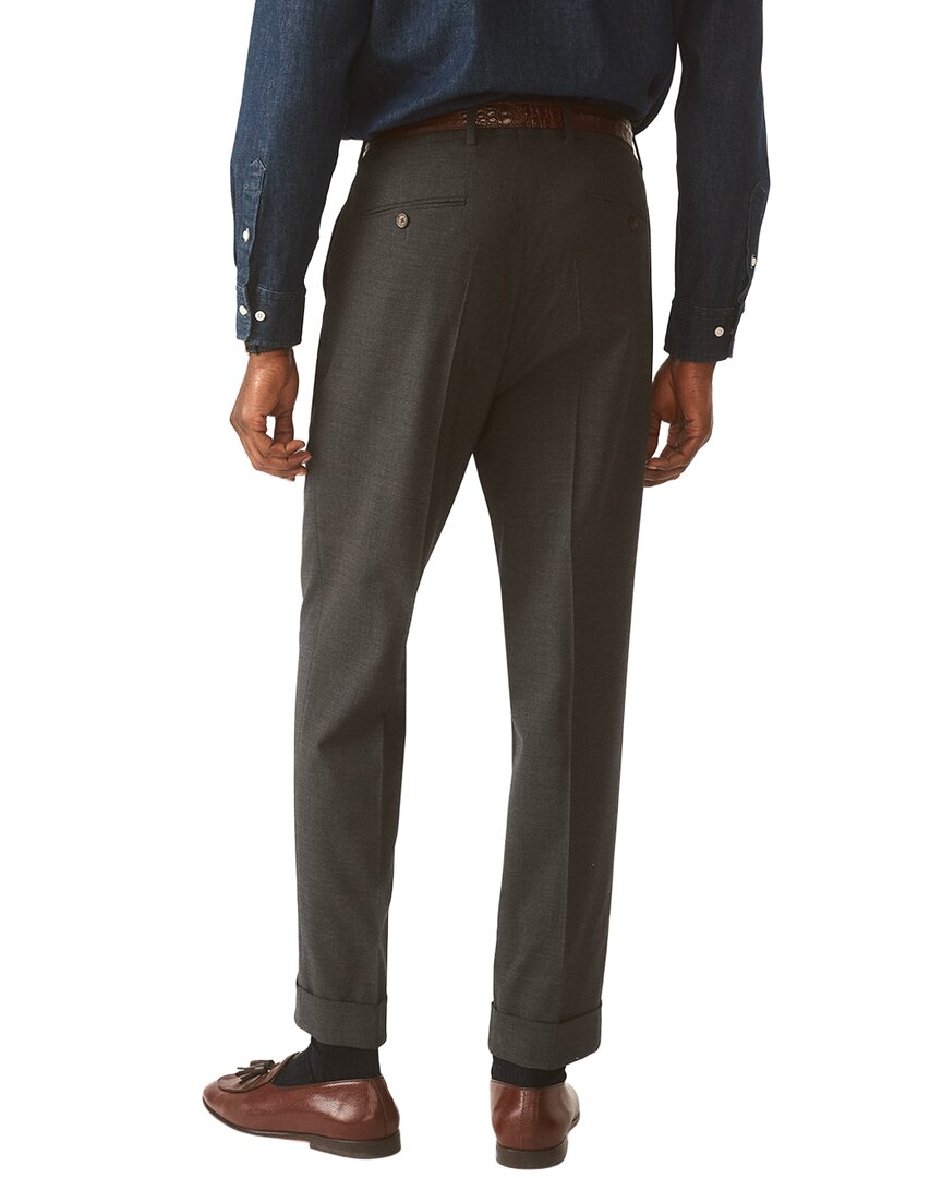 oxford wool-blend pant