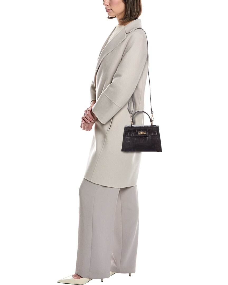 blakely croc-embossed leather satchel