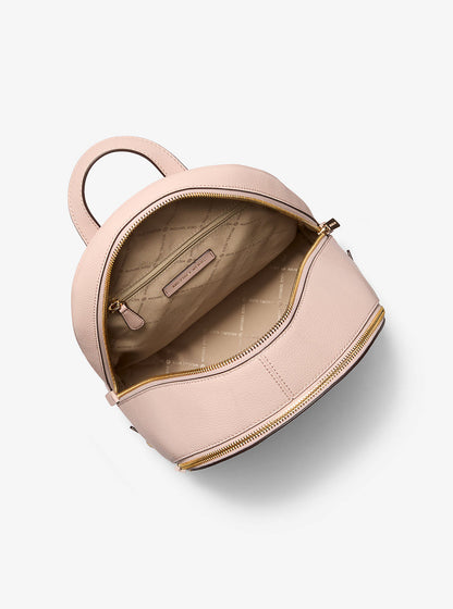 rhea medium pebbled leather backpack
