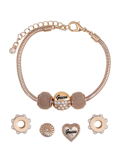 rose gold-tone interchangeable charm bracelet box set