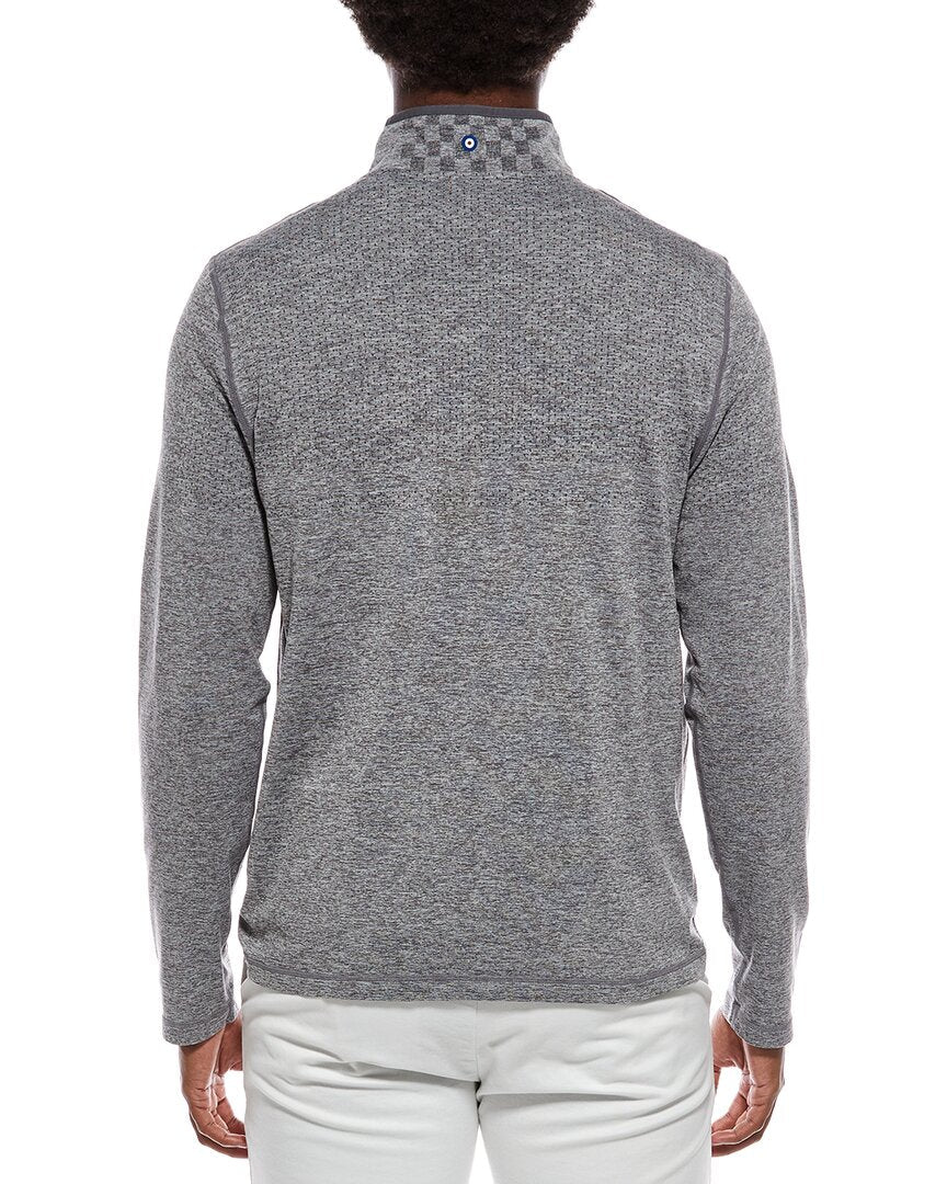seamless knit 1/4-zip pullover