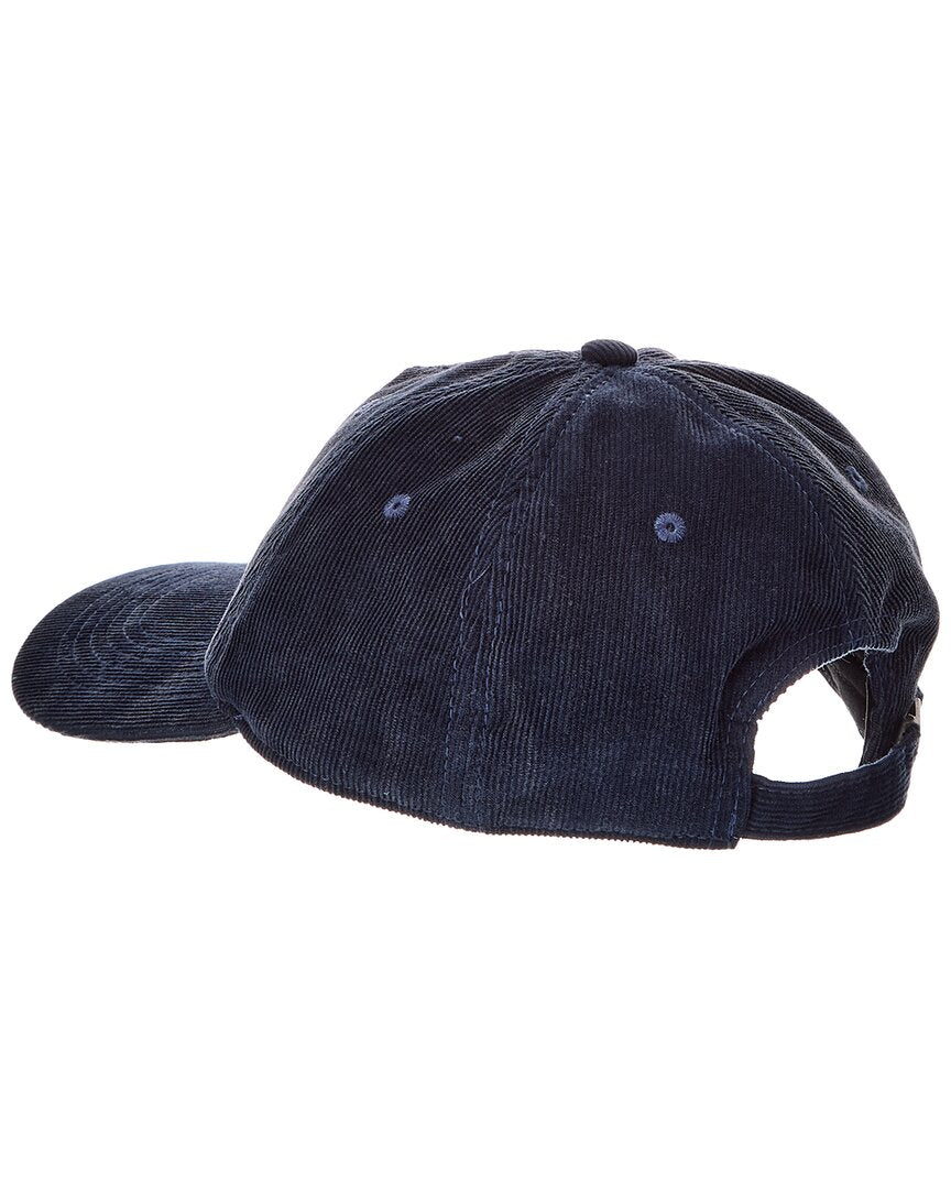 curved logo corduroy cap