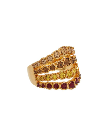 round rhinestone ring
