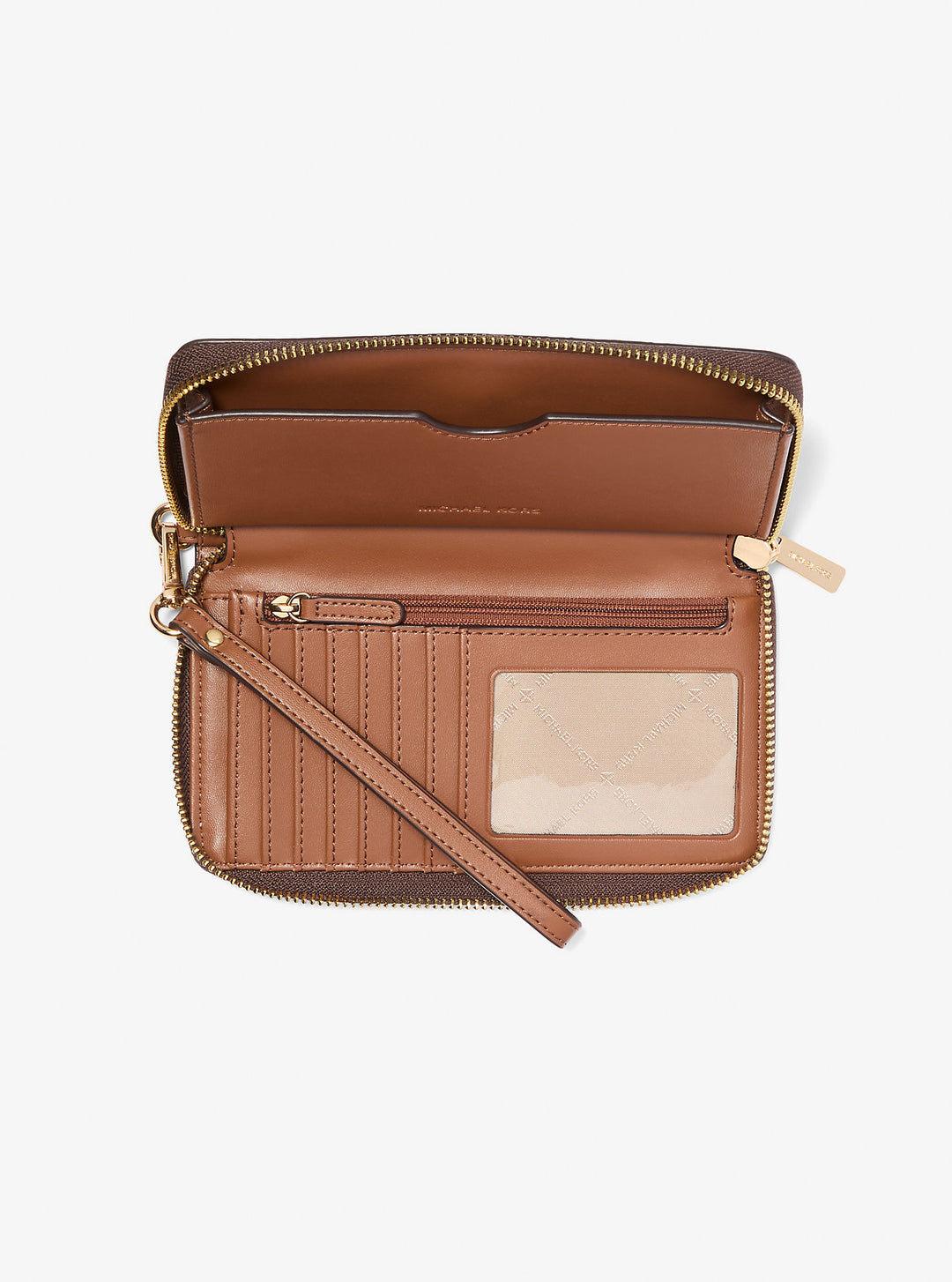 jet set signature logo smartphone wristlet