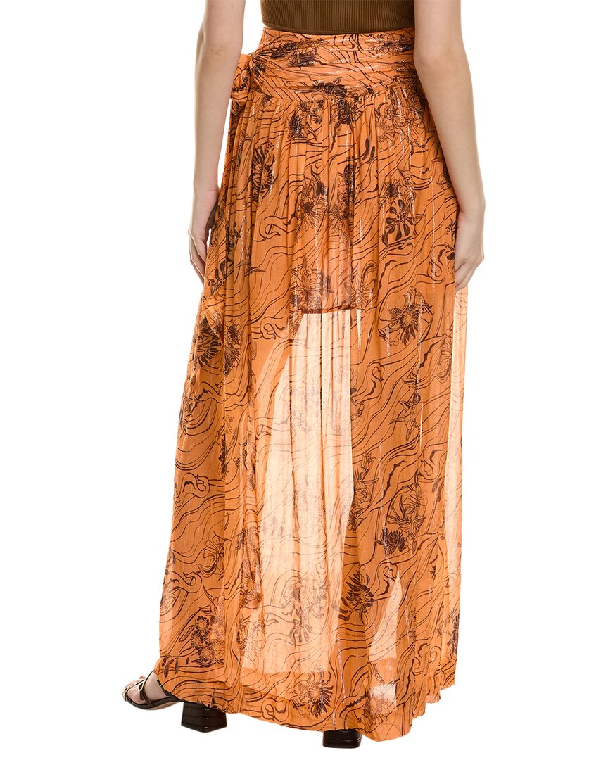 patina silk-blend maxi skirt