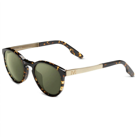 One Size - ambercomb tortoise - brushed gold / green ar lens