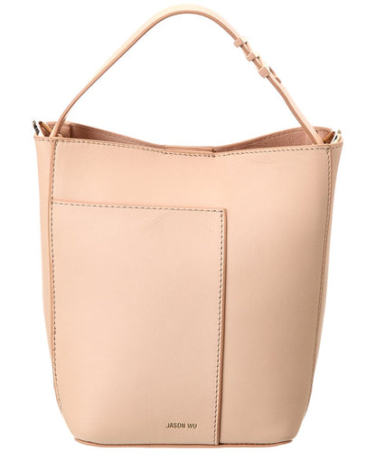 paige leather bucket bag