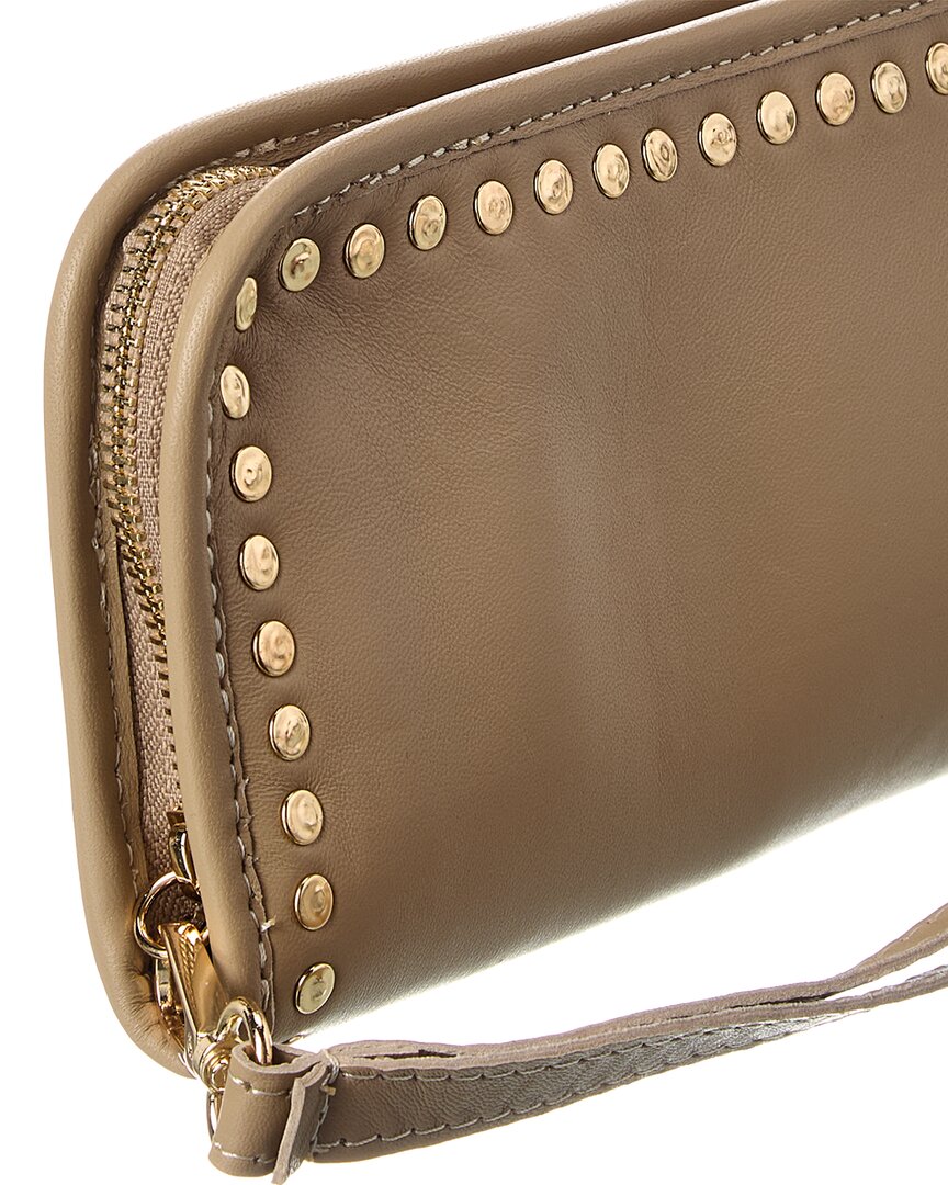 leona studded leather wallet