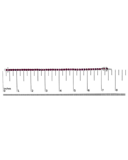colorful gemstones silver 11.50 ct. tw. lab-grown ruby tennis
