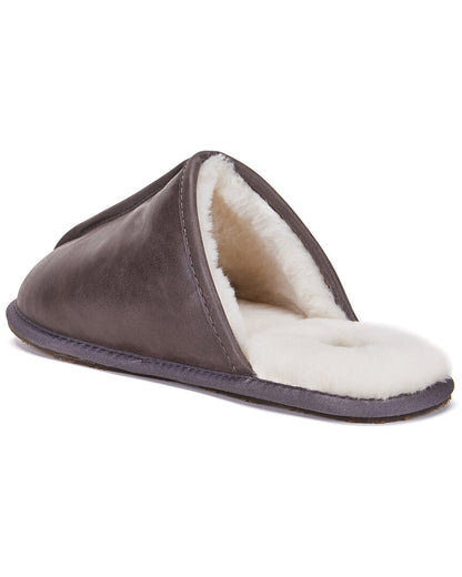 closed mule leather slipper