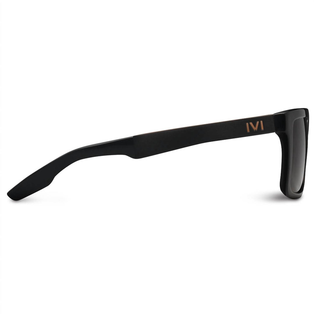 men's sepulveda sunglasses in polished black & copper / grey lens
