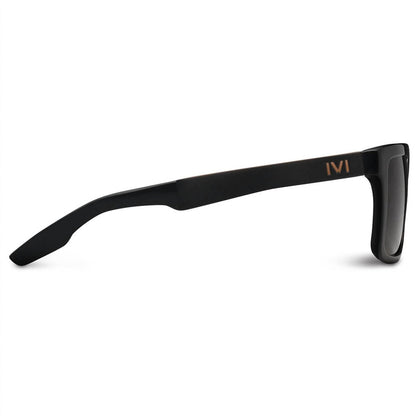 men's sepulveda sunglasses in polished black & copper / grey lens