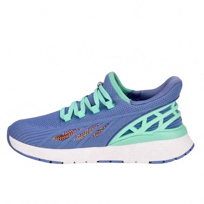 women's halo step in walking shoes in blue mesh combo