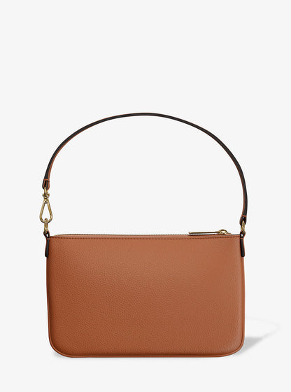 jet set small pebbled leather convertible wristlet