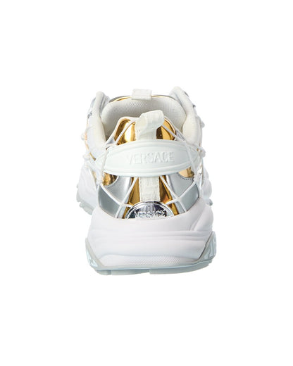 leather & mesh sneaker