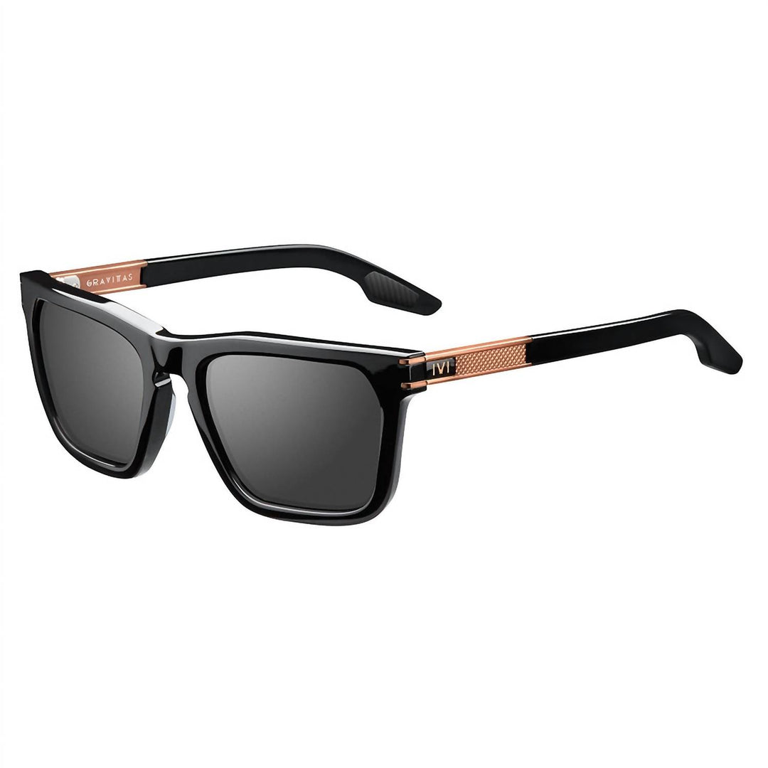 gravitas - grey ar lens in polished black & copper