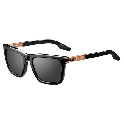 gravitas - grey ar lens in polished black & copper