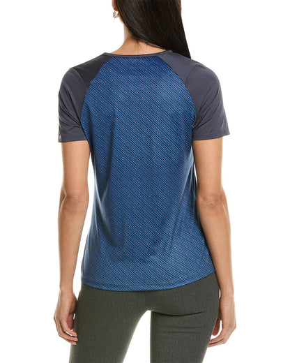 mitered reflection stripe top