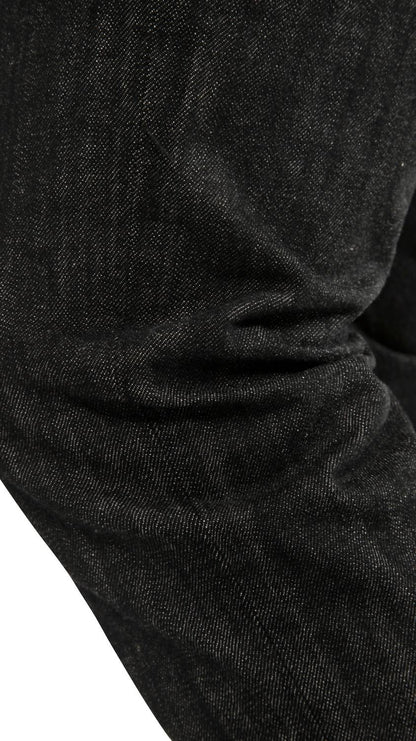 japanese denim slim jeans in black