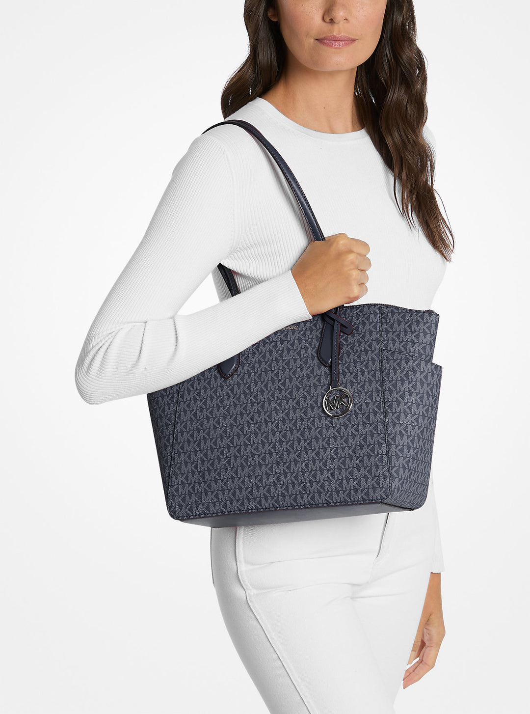 marilyn medium signature logo tote bag