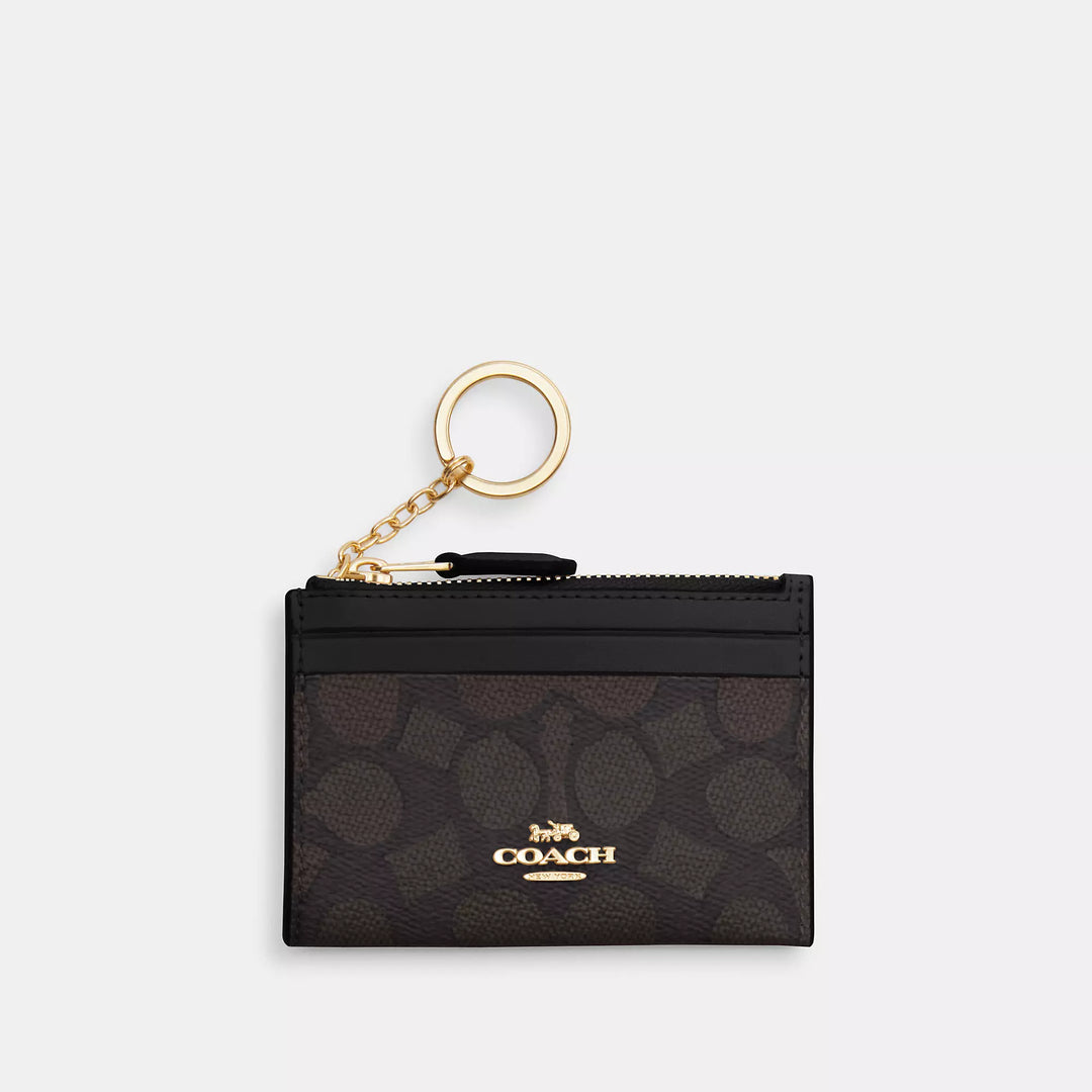mini skinny id case in signature canvas