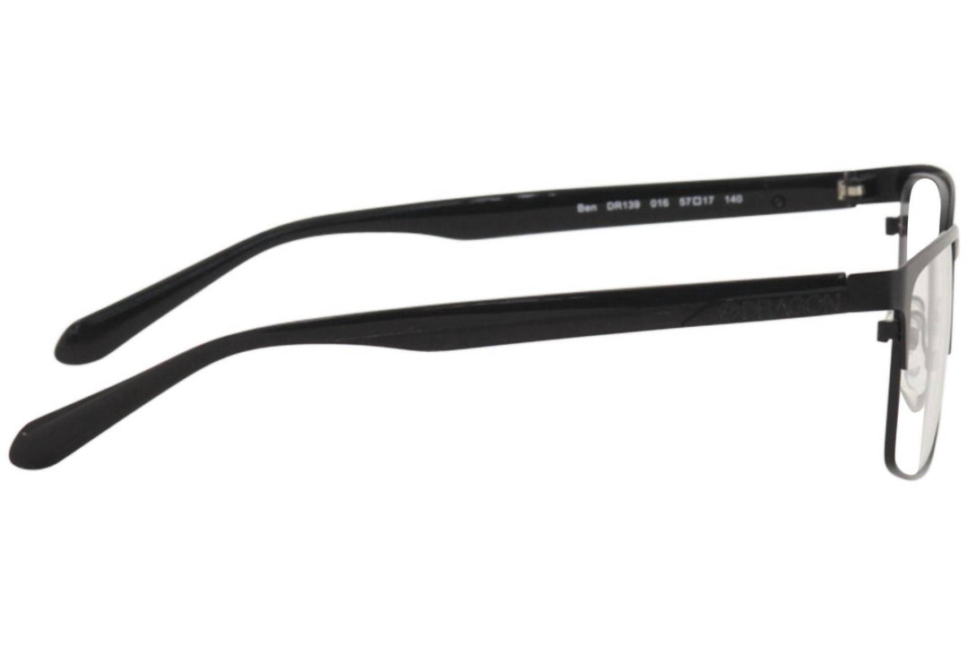 men's ben rectangular optical frame in satin black