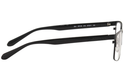 men's ben rectangular optical frame in satin black