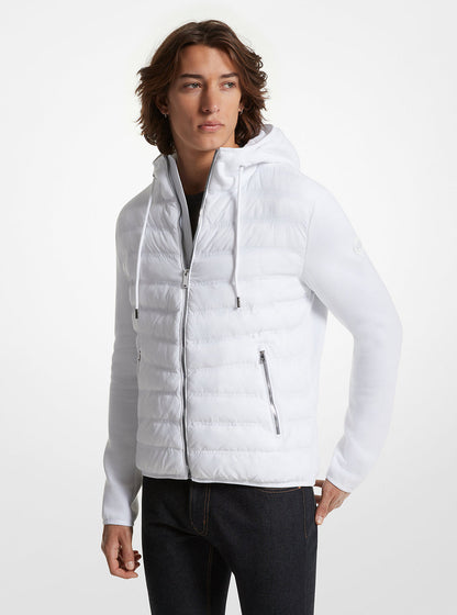galway quilted mixed-media jacket